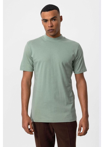 Mint Slim Fit Basic T-Shirt