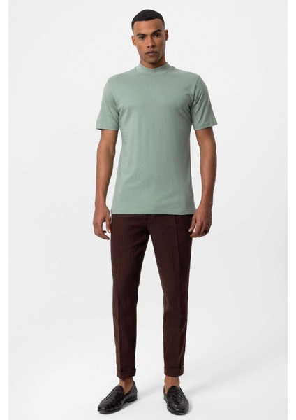 Mint Slim Fit Basic T-Shirt fiyatları