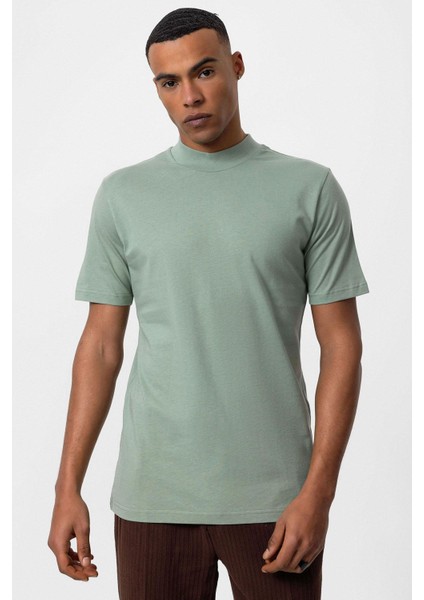 Mint Slim Fit Basic T-Shirt modelleri
