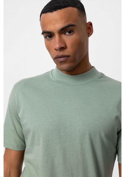 Mint Slim Fit Basic T-Shirt fırsatları
