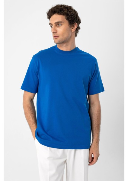 Saks Bisiklet Yaka Basic T-Shirt