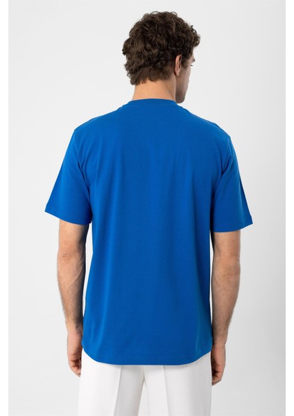 Saks Bisiklet Yaka Basic T-Shirt