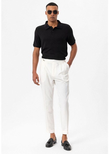 Siyah Slim Fit Polo Yaka Erkek T-Shirt fiyatları
