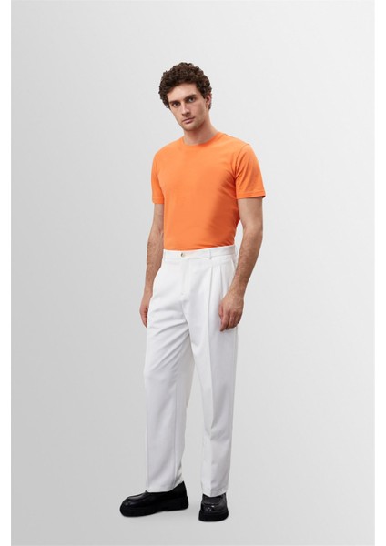 Oranj Bisiklet Yaka Basic T-Shirt