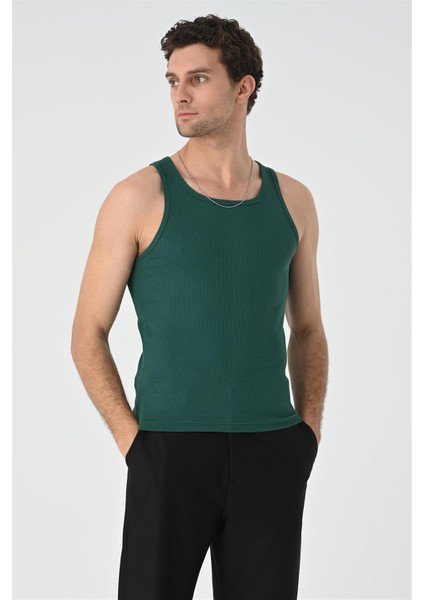 Yeşil Slim Fit Erkek Atlet