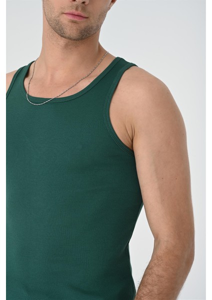 Yeşil Slim Fit Erkek Atlet