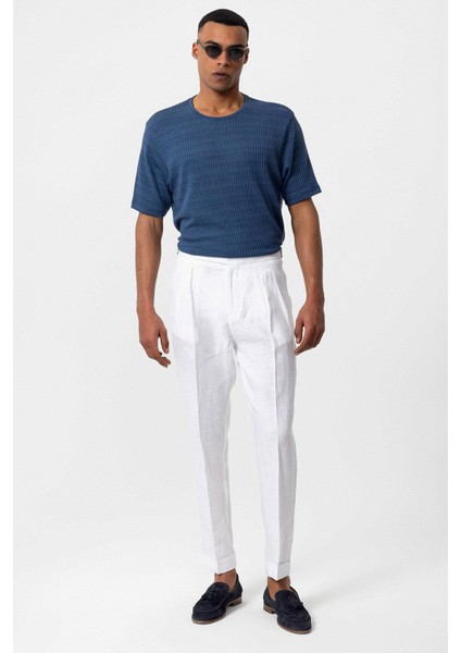 Indigo Bisiklet Yaka Fitilli Erkek T-Shirt fiyatları