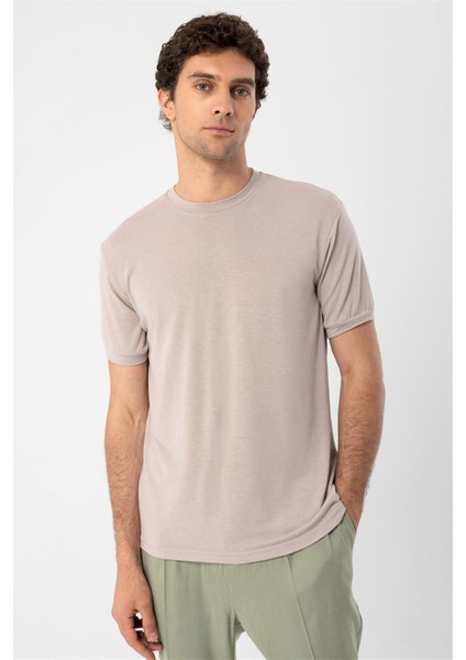 Taş Bisiklet Yaka Erkek T-Shirt