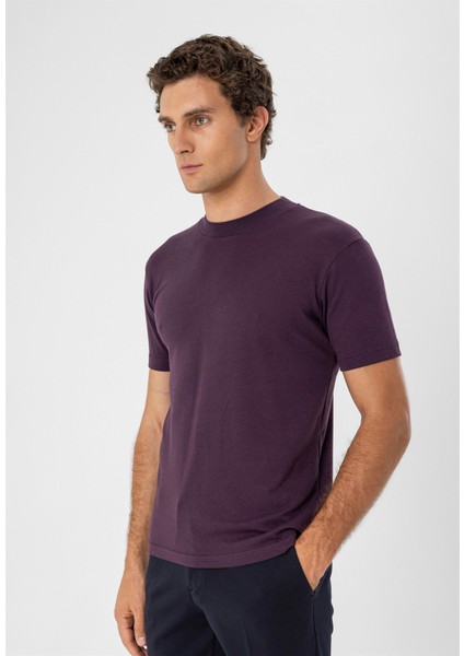 Mürdüm Bisiklet Yaka Slim Fit T-Shirt fırsatları