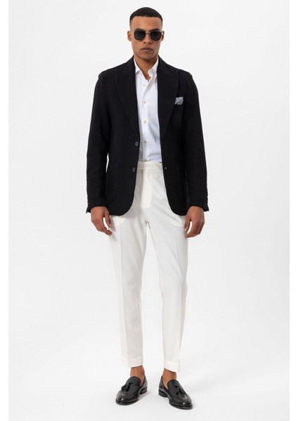 Siyah Torba Cepli Astarsız Erkek Blazer Ceket modelleri