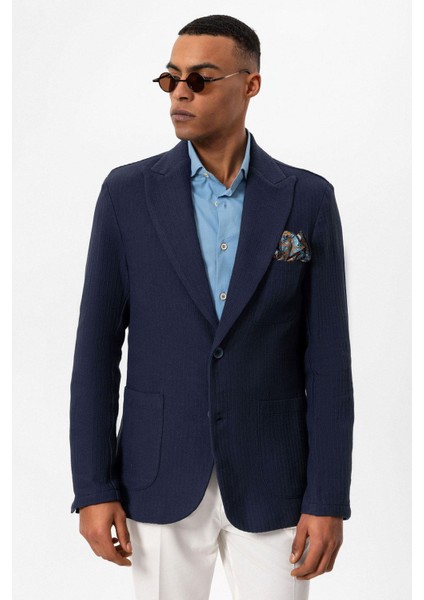 Lacivert Torba Cepli Astarsız Erkek Blazer Ceket fiyatları