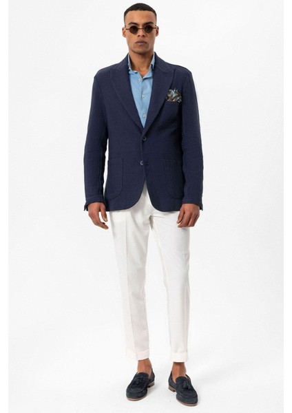 Lacivert Torba Cepli Astarsız Erkek Blazer Ceket modelleri
