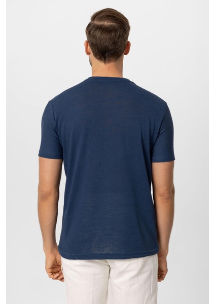 Lacivert V Yaka Basic Erkek T-Shirt indirimleri