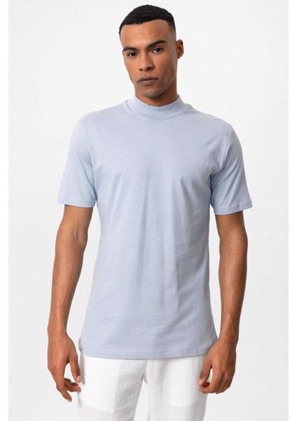 Bebe Mavi Slim Fit Basic T-Shirt