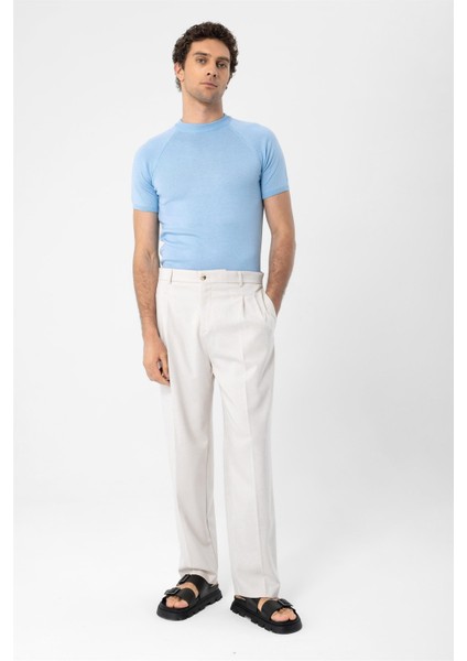 Bebe Mavi Bisiklet Yaka Triko T-Shirt