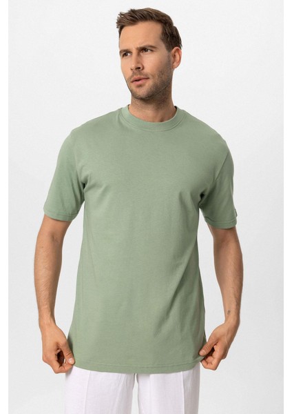 Mint Bisiklet Yaka Basic T-Shirt