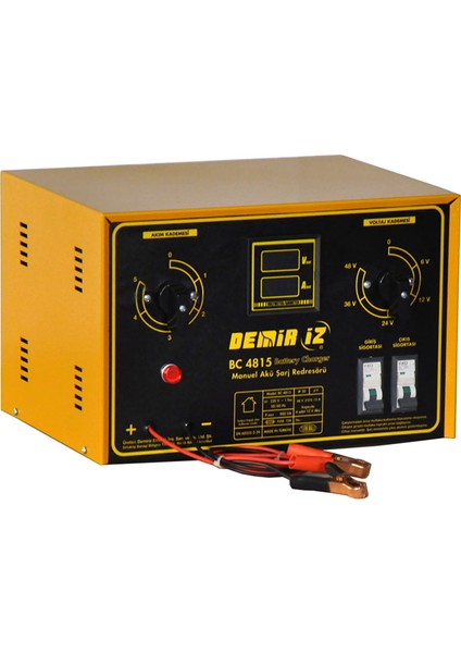 BC4815 Demiriz 4 Akü Şarj Cihazı 15A (Dijital Volt+Akım Göstergeli)