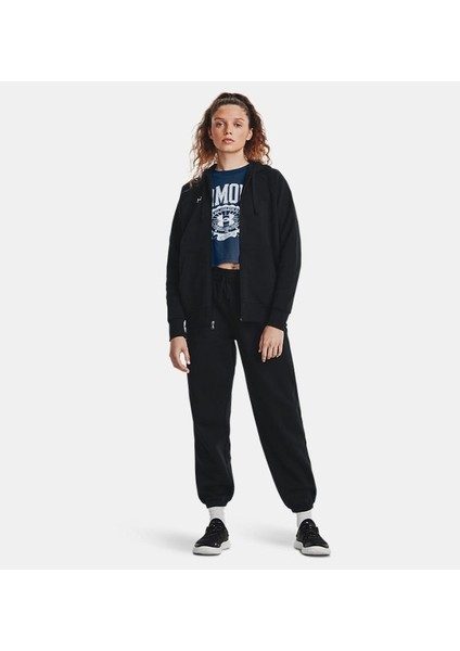 Kadın Kapüşonlu Tam Fermuarlı Sweatshirt Düz Desenli Rahat Kesim Siyah modelleri