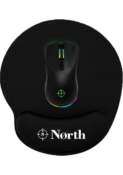 Airfly Premium Quality Bilek Destekli Gaming Oyuncu Mouse Pad - Siyah