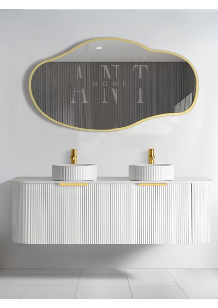 Asimetrik Ayna 90 x 50 cm Konsol, Dresuar, Tuvalet Aynası Şişecam Ayna