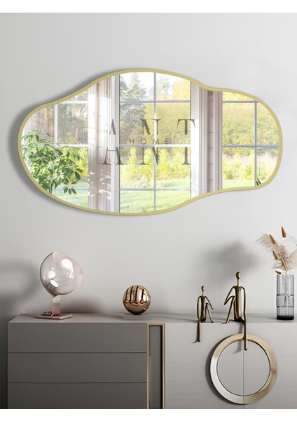 Asimetrik Ayna 90 x 50 cm Konsol, Dresuar, Tuvalet Aynası Şişecam Ayna