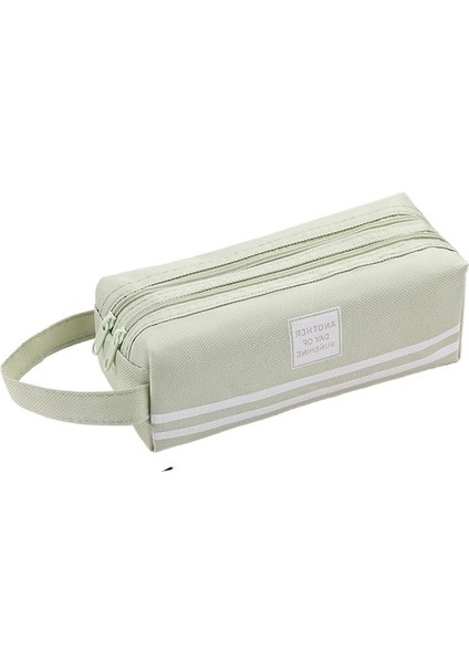 Basit Büyük Kapasiteli Kalem Kutusu Çift Katmanlı Oxford Kumaş Kırtasiye Çantası Öğrenci Kullanışlı Taşınabilir Kırtasiye Kutusu (Yurt Dışından)