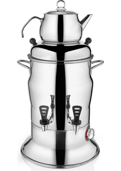 KUTLU TİCARET Kutlu 2 Demlikli 10 Lt Çay Semaveri