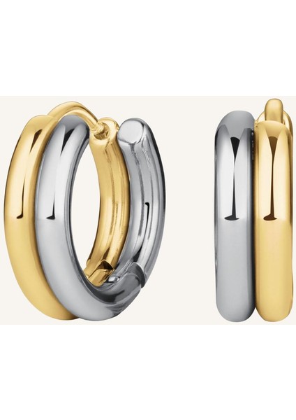 Rosefıeld JED2G.J709 Çift Tonlu 2 Yönlü Çemberli Altın Renkli Çelik Küpe fiyatları