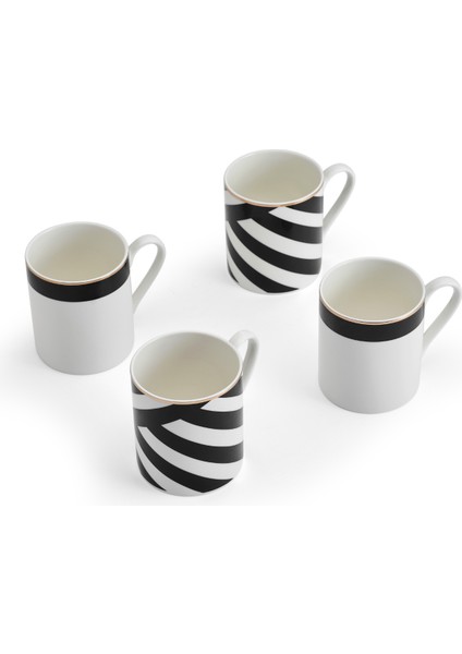 Mkldmugpk4 Luxe Deco Fine China 4lü 380ML Kupa Seti