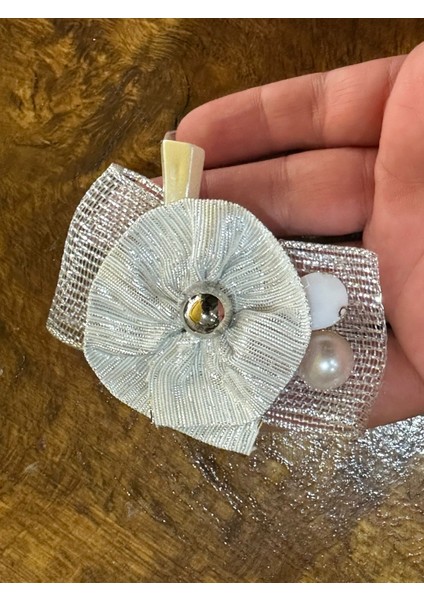 8x6 cm Inci Taş ve Boncuk Tasarım Kadın Broş Yaka Iğnesi