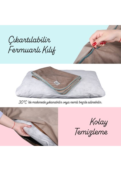 Puppy, Tırmalamaya Dayanıklı, Tüy Tutmayan Kumaş, Çıkarılabilir Kılıflı, Kedi, Köpek Yer Minderi fırsatları