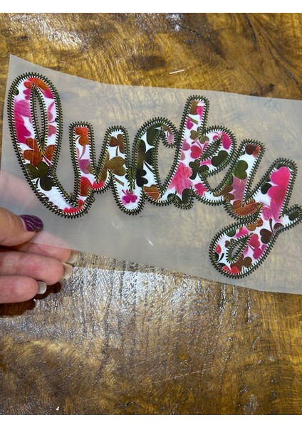 Lovely Yazılı Ütü Ile Yapışan Transfer Baskı Arma 22X13 cm modelleri