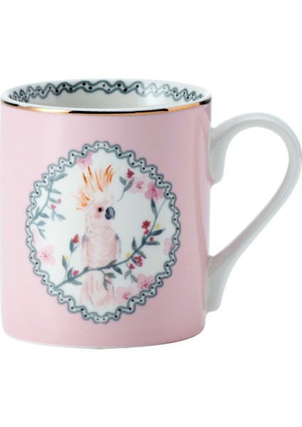 Mkcanctoo Fine China 280ML Düz Taraflı Kupa Kakadu