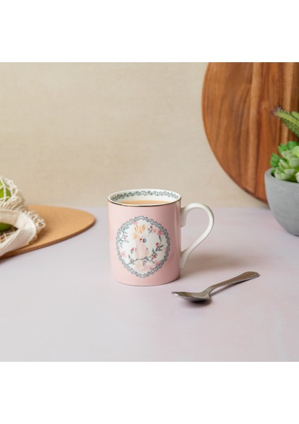 Mkcanctoo Fine China 280ML Düz Taraflı Kupa Kakadu