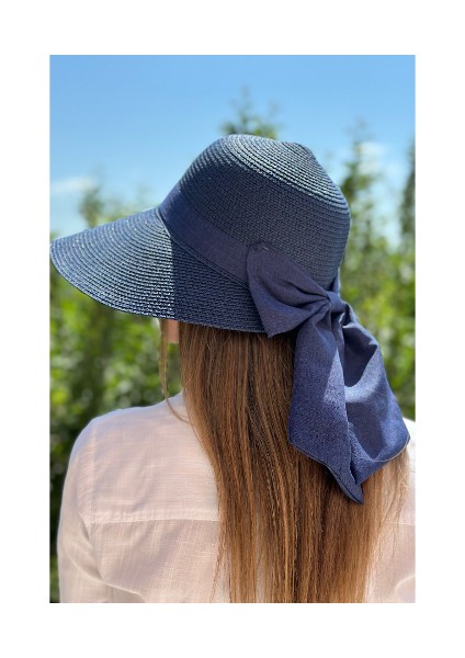 Hasır Fiyonklu Laura Şapka