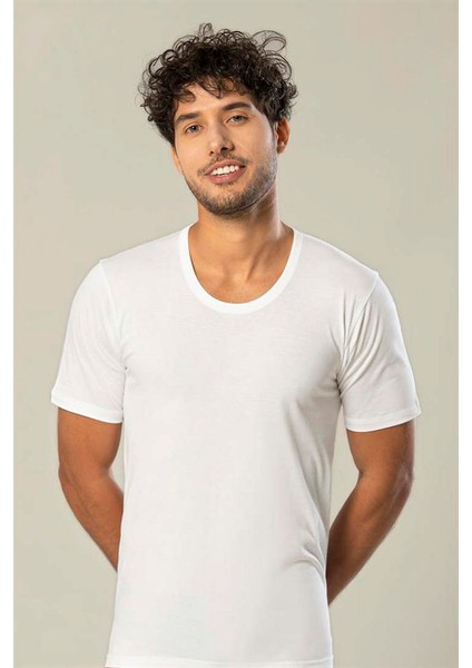 Erdem İç Giyim Erdem Beyaz Penye O Yaka T-Shirt 1150 Renk Beyaz Beden 51(L) 13