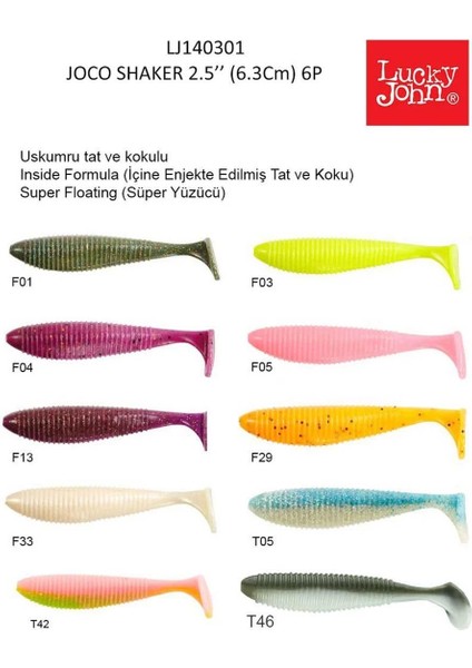 Joco Shaker 3.5'' 8.89CM 4 Adet Silikon Yem fiyatları