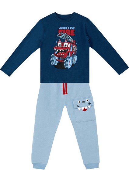 Canavar Itfaiye Erkek Çocuk T-Shirt Pantolon Takım