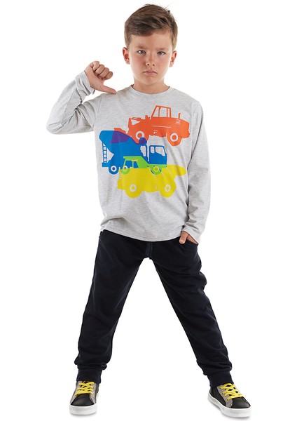 Inşaat Araçları Erkek Çocuk T-Shirt Pantolon Takım