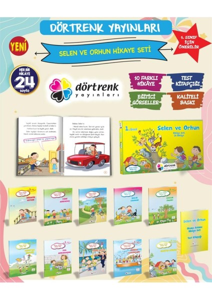 1. Sınıf Selen ve Orhun Hikaye Seti