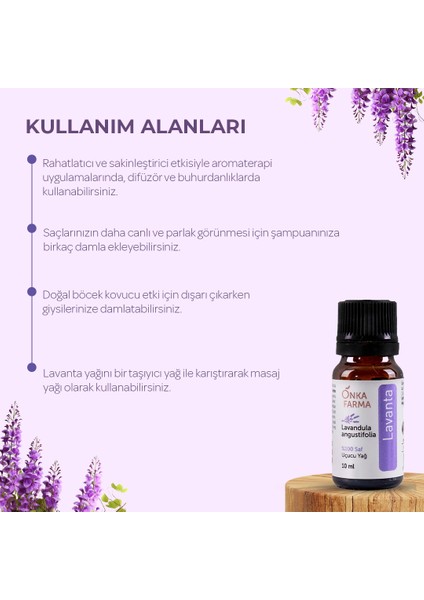 Onka Farma %100 Saf Lavanta Yağı 10 ml