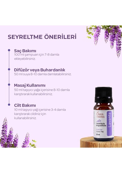 Onka Farma %100 Saf Lavanta Yağı 10 ml