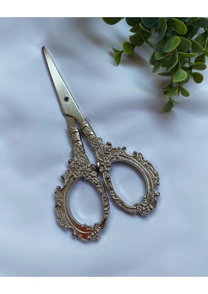 Söz Nişan Makası Nakışlı Gümüş Makas