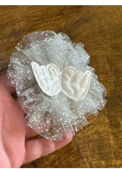 Melek Kanatlı Tül Broş Yaka Iğnesi Giyim Aksesuarı 11X11 cm fiyatları