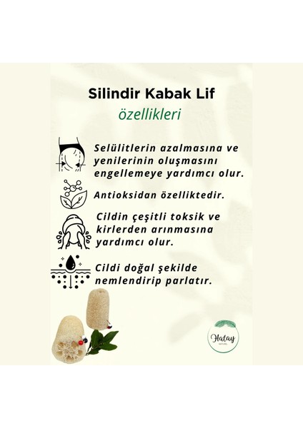 Doğal, Silindir Şekilli, Selülitleri Engellemeye Yardımcı Kabak Lif