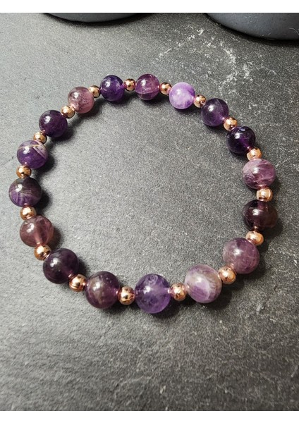 Ametist Orjinal Doğal Taş Kadın Bileklik / Mutluluk, Neşe, Zayıflama Bilekliği modelleri