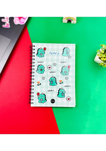 Dino Lovely Kawai Tasarımlı Spiralli Defter