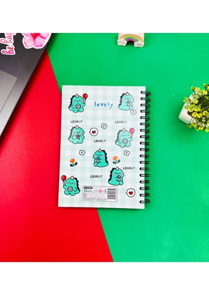 Dino Lovely Kawai Tasarımlı Spiralli Defter