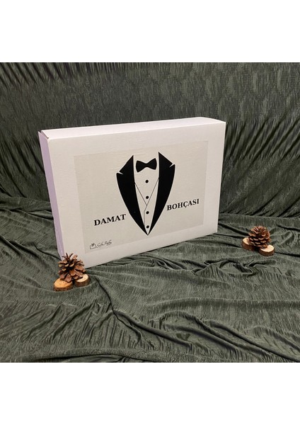 Özel Tasarım Gelin ve Damat Nişan Düğün Bohça Kutusu-Beyaz
