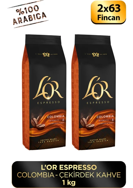 Espresso Colombıa Çekirdek Kahve 500GR x 2